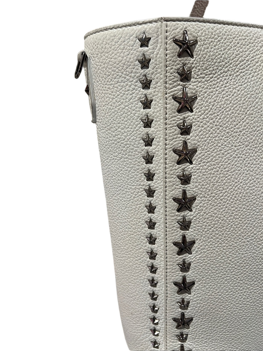 Jimmy Choo White Star Large Leather Tote - Picture 11 of 17